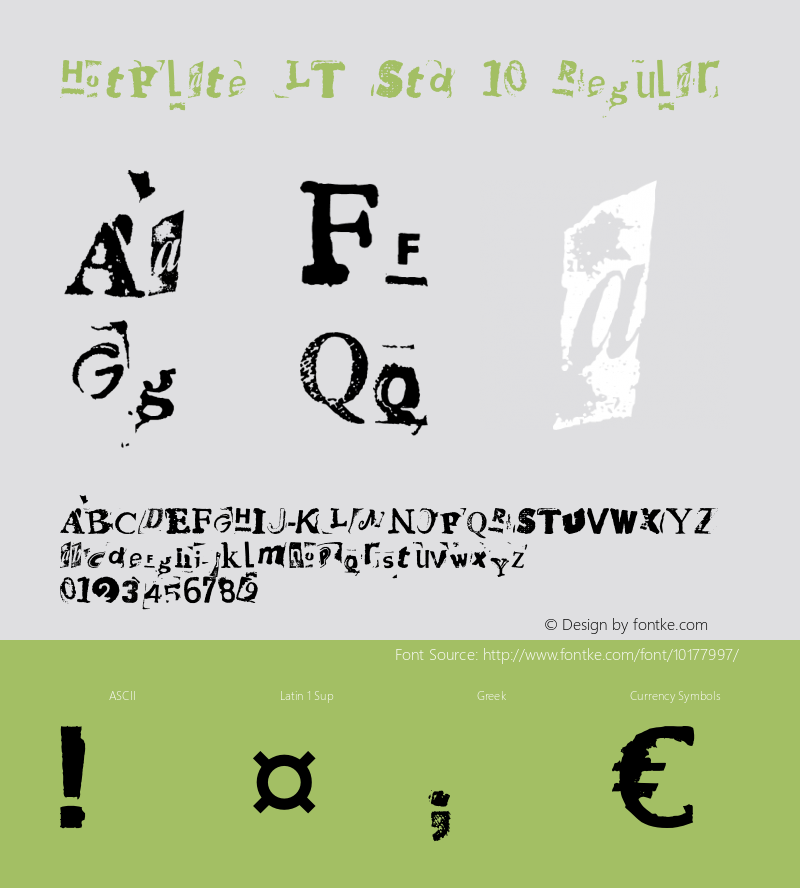 HotPlate LT Std 10 Regular Version 1.100;PS 001.001;hotconv 1.0.38 Font Sample