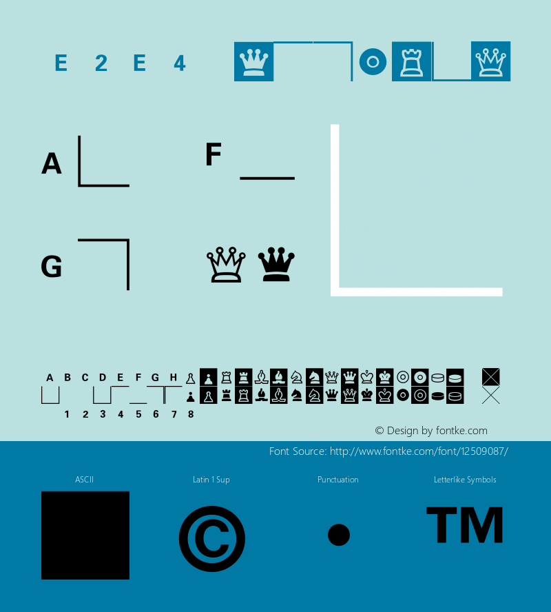 E2E4 Regular OTF 1.0;PS 001.000;Core 116;AOCW 1.0 161 Font Sample