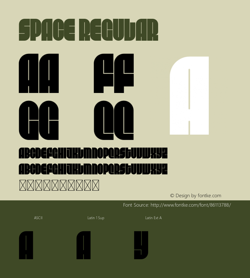 Space Version 1.001;Fontself Maker 3.5.1 Font Sample
