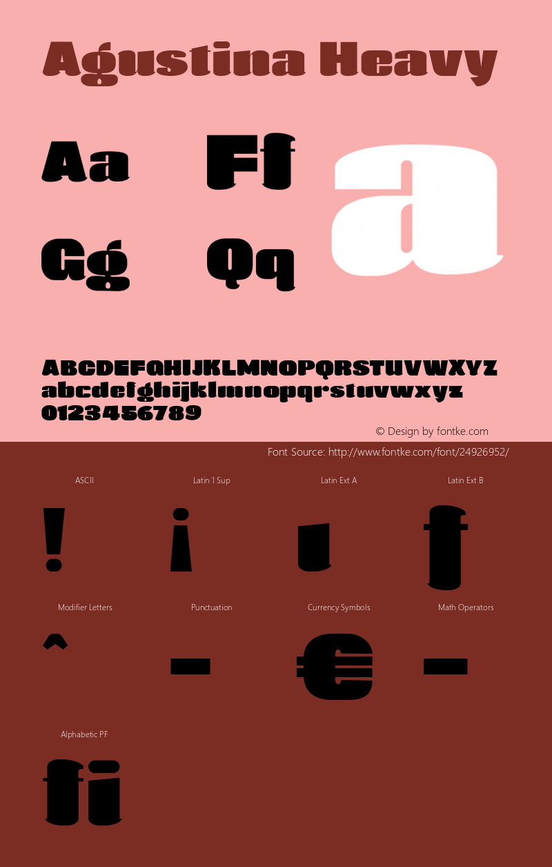 Agustina-Heavy 1.000 Font Sample