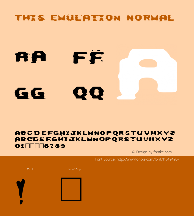 This Emulation Normal 1.0 Wed Jun 18 23:59:38 1997 Font Sample