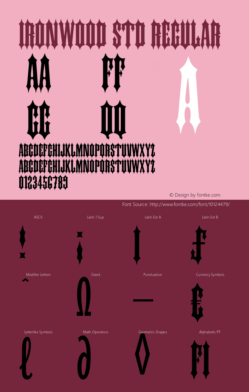 Ironwood Std Regular OTF 1.018;PS 001.002;Core 1.0.31;makeotf.lib1.4.1585 Font Sample