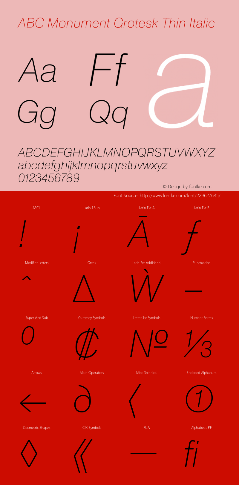 ABCMonumentGrotesk-ThinItalic Version 2.000图片样张