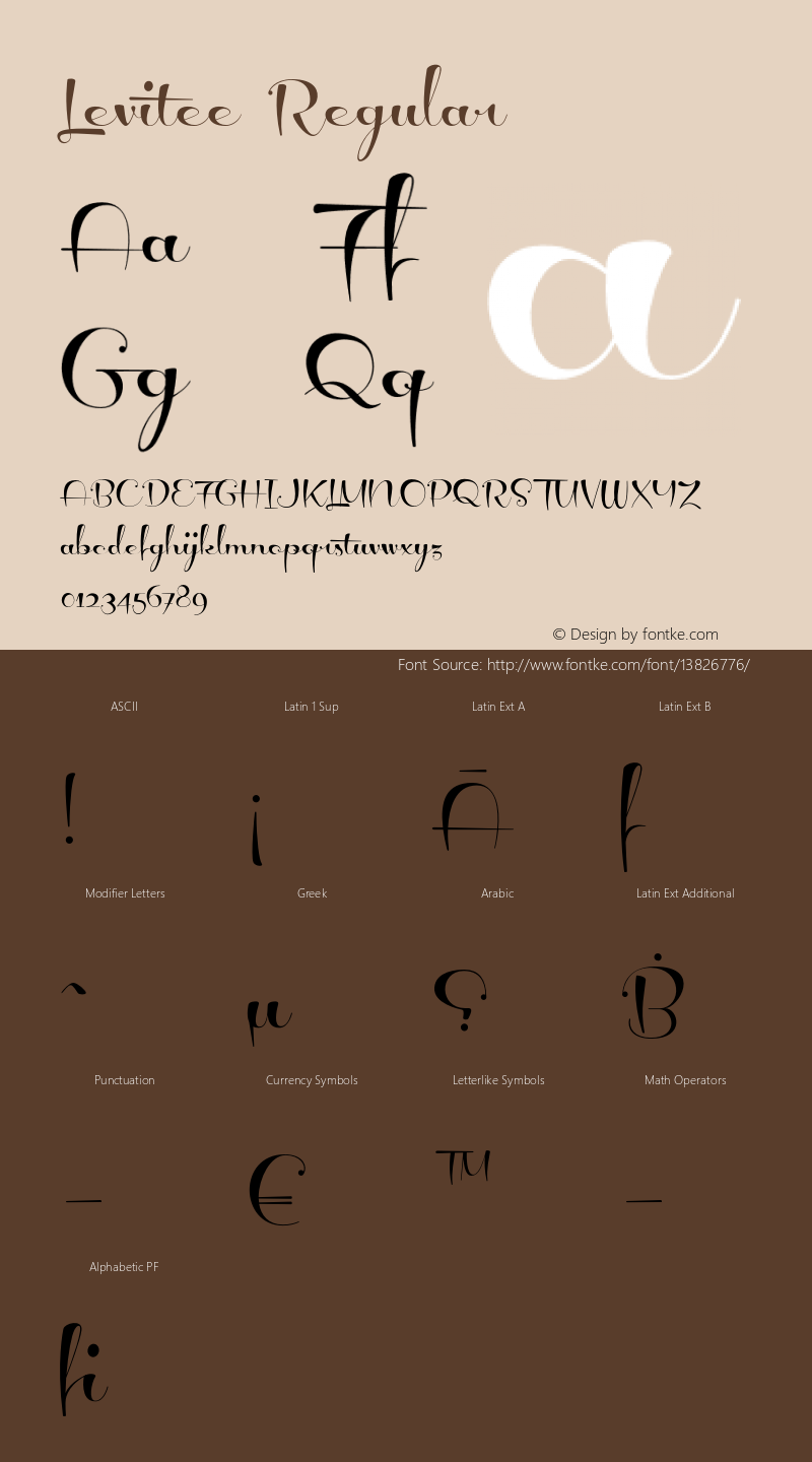 Levitee Regular 001.000 Font Sample