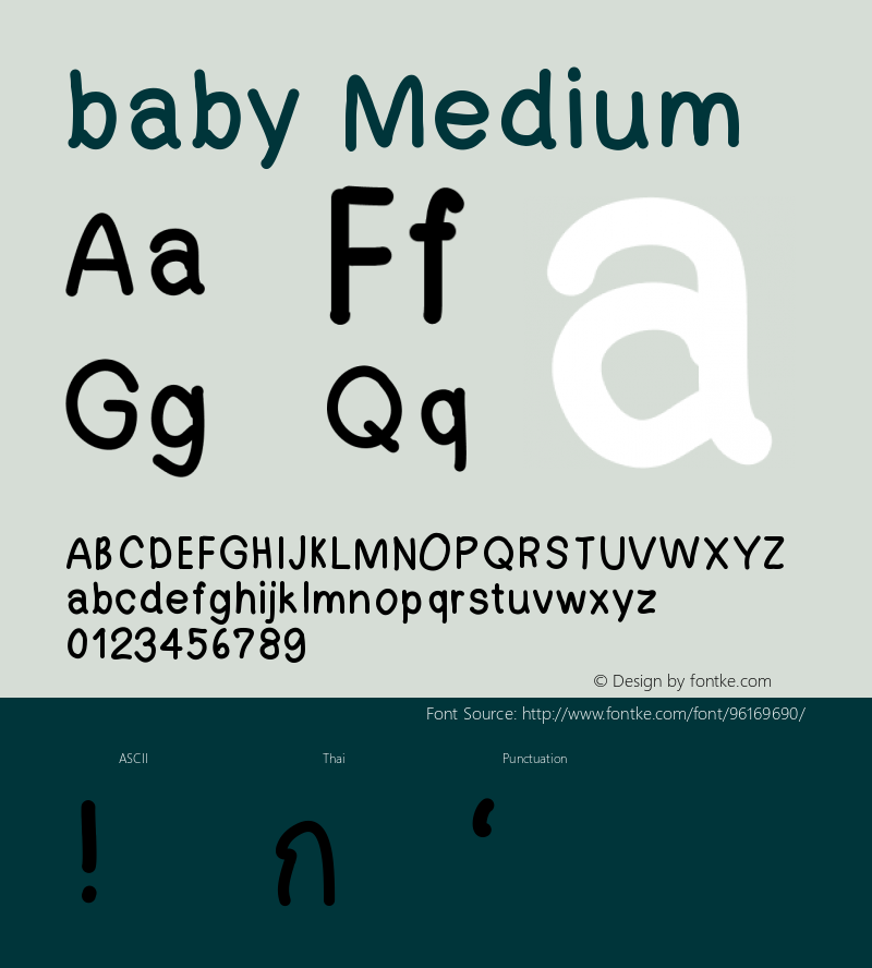 baby Version 001.000 Font Sample