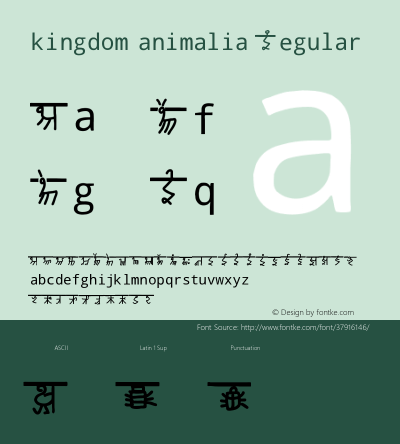 kingdom animalia 1.0 Font Sample