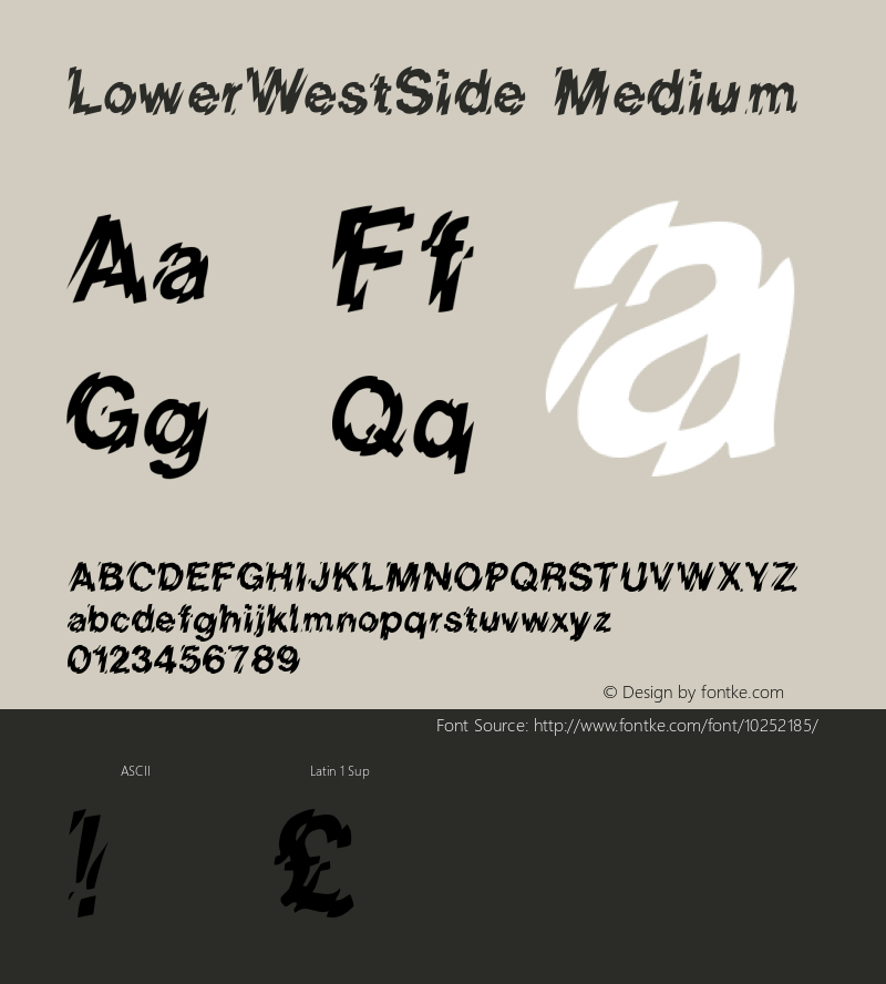 LowerWestSide Medium 001.001 Font Sample