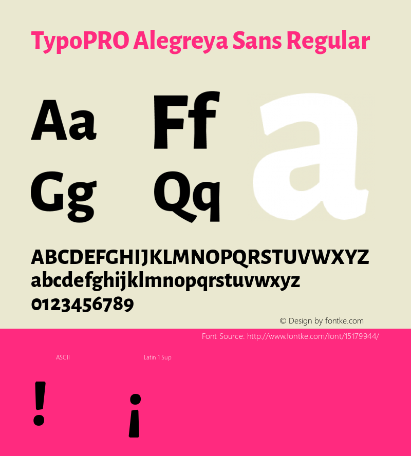 TypoPRO Alegreya Sans Regular Version 1.000;PS 001.000;hotconv 1.0.70;makeotf.lib2.5.58329 DEVELOPMENT Font Sample