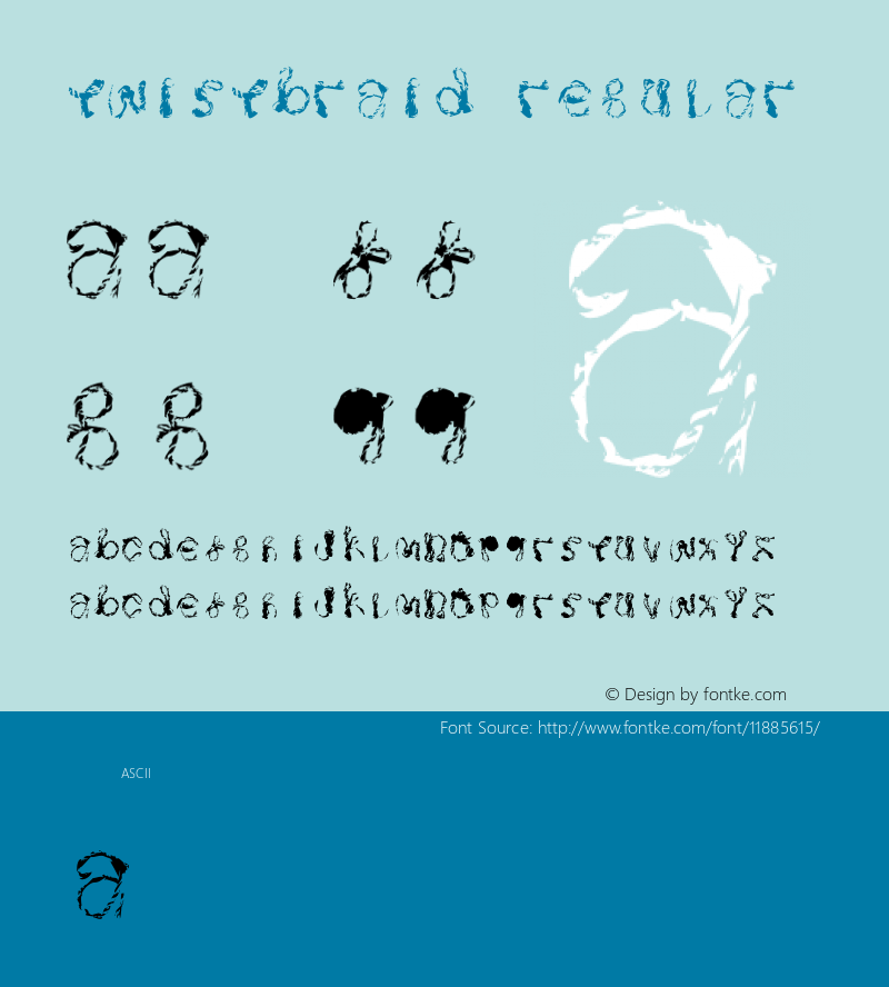 Twistbraid Regular Version 1.0 Font Sample