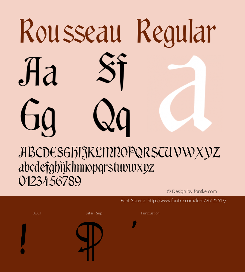 Rousseau Macromedia Fontographer 4.1.4 11/24/01 Font Sample