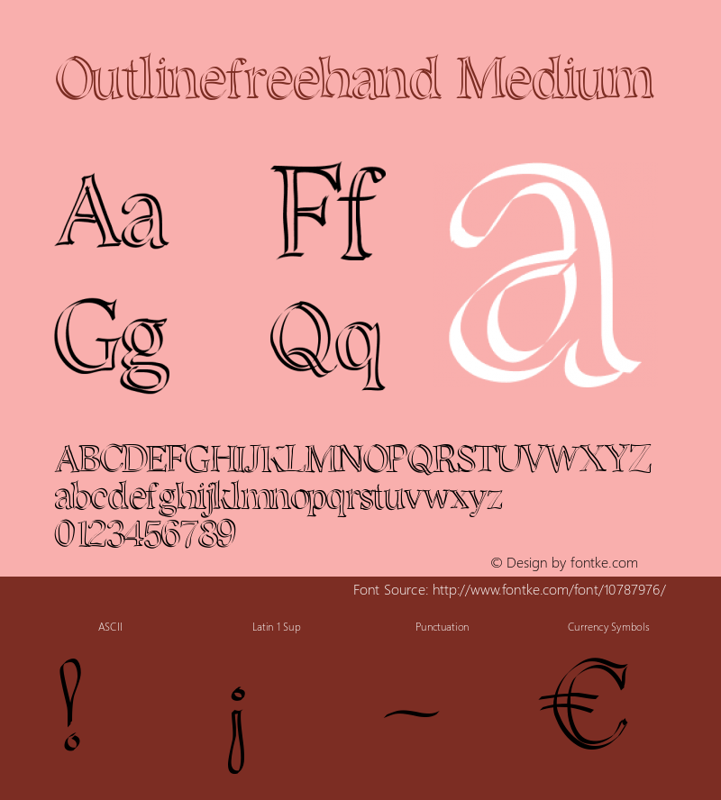 Outlinefreehand Medium Version 001.000 Font Sample