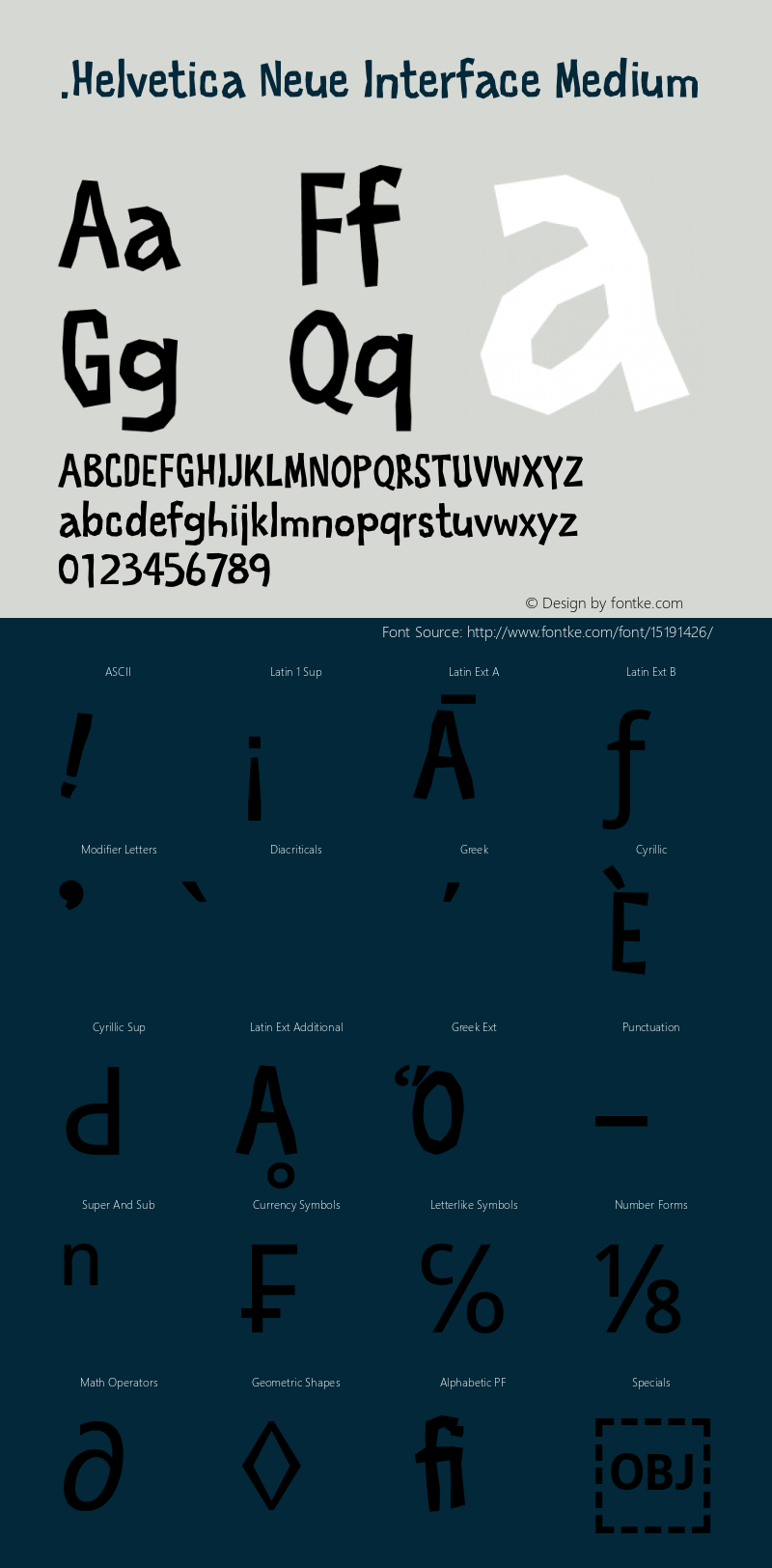 .Helvetica Neue Interface Medium 10.0d35e1 Font Sample