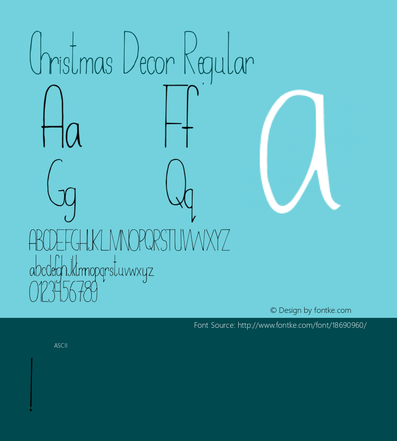 Christmas Decor Regular Version 1.010;Fontself Maker 1.1.0 Font Sample