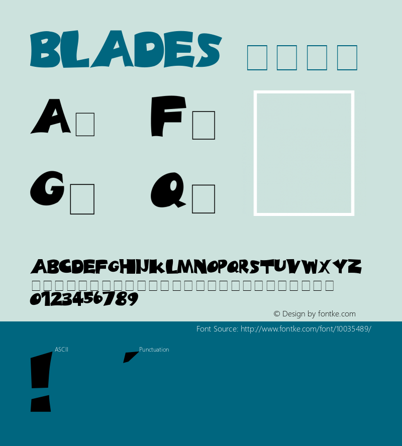 BLADES bold 001.003 Font Sample