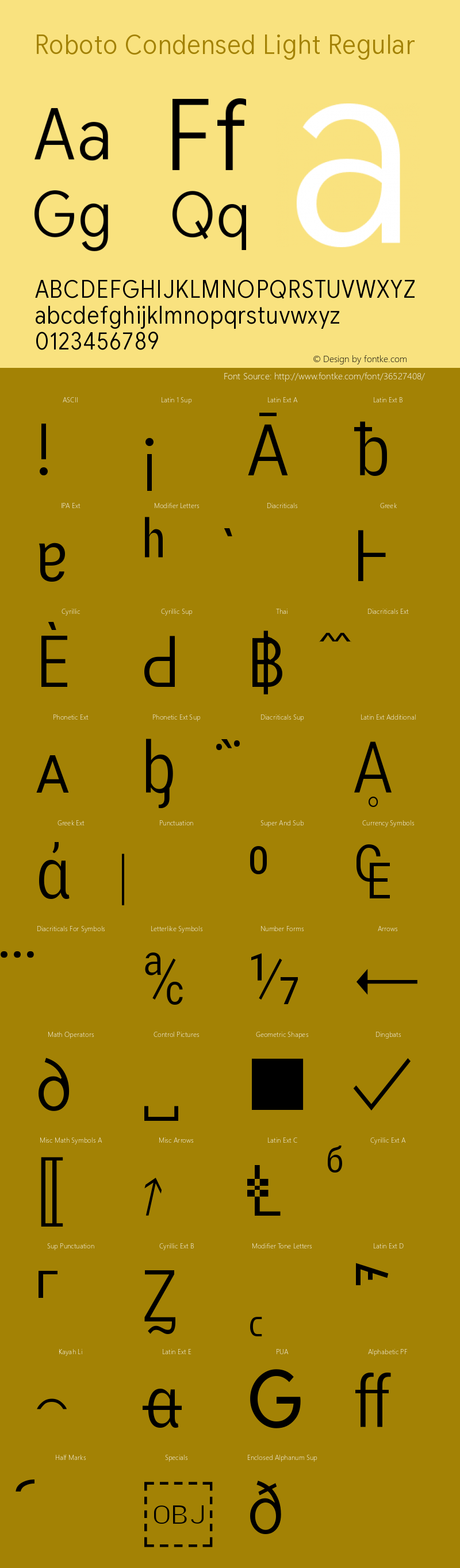 Roboto Condensed Light Version 2.003;August 6, 2019;FontCreator 11.5.0.2430 64-bit Font Sample