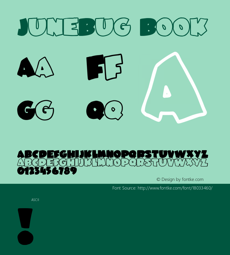 JuneBug Book Version 2 Font Sample