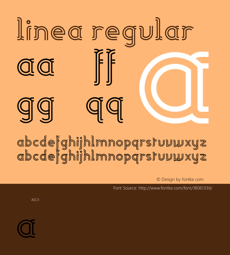 Linea Regular Version 1.000 Font Sample