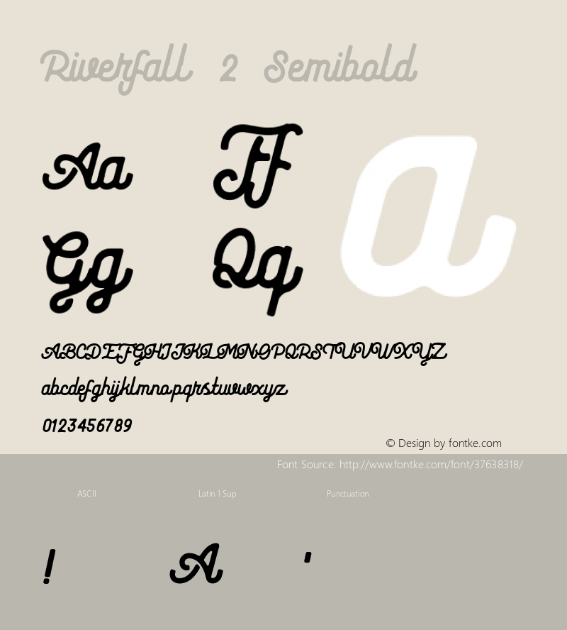 Riverfall2-Semibold Version 1.002;Fontself Maker 3.2.2;YWFTv17 Font Sample