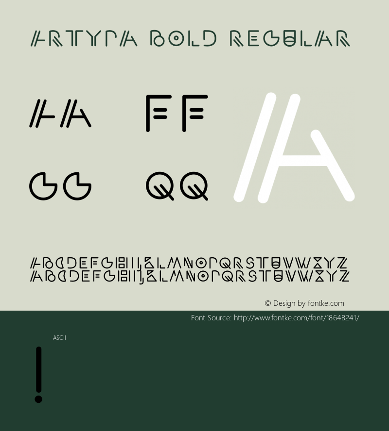 Artypa Bold Regular Version 1.000;PS 001.000;hotconv 1.0.88;makeotf.lib2.5.64775 Font Sample