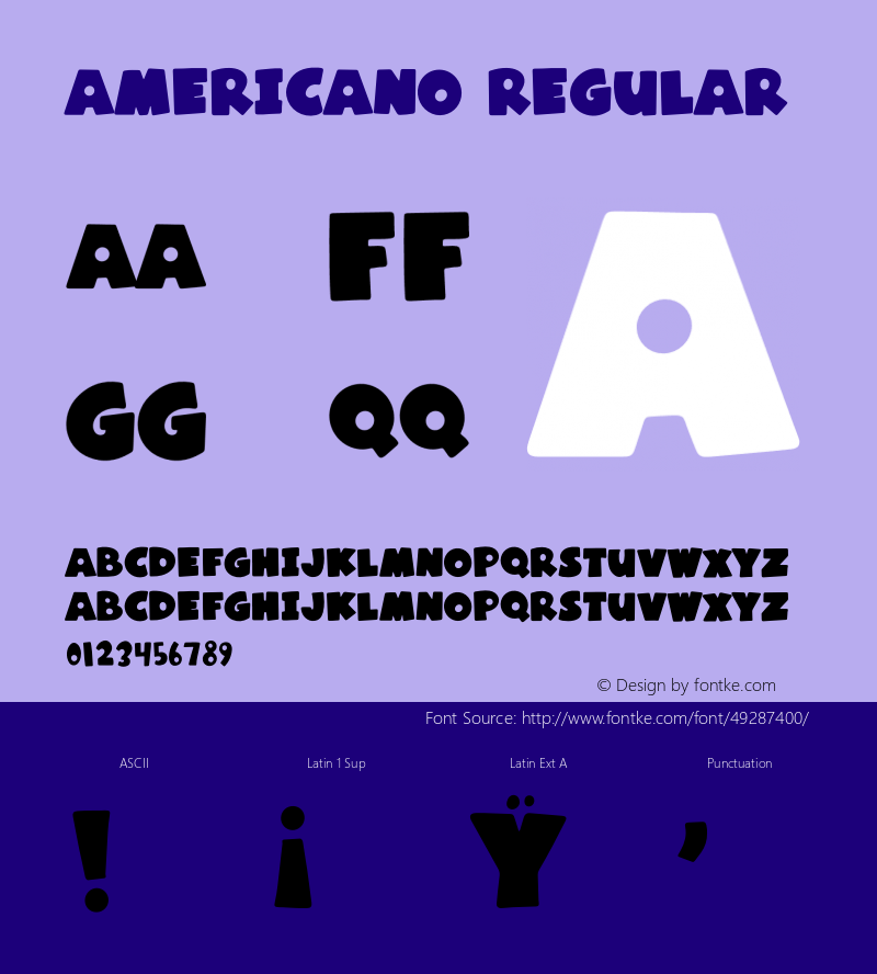 Americano Version 1.002;Fontself Maker 3.4.0 Font Sample