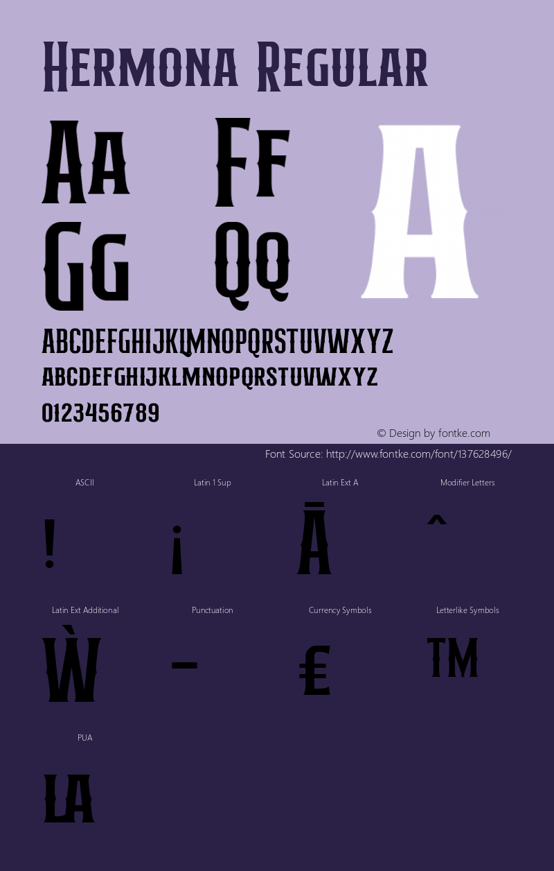 Hermona 1.000 Font Sample