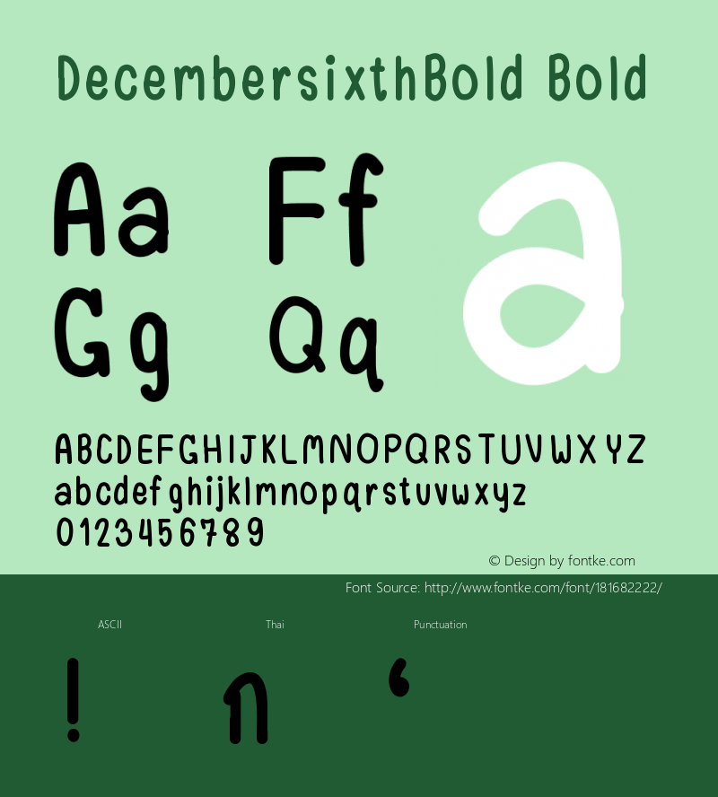 DecembersixthBold Version 001.000图片样张