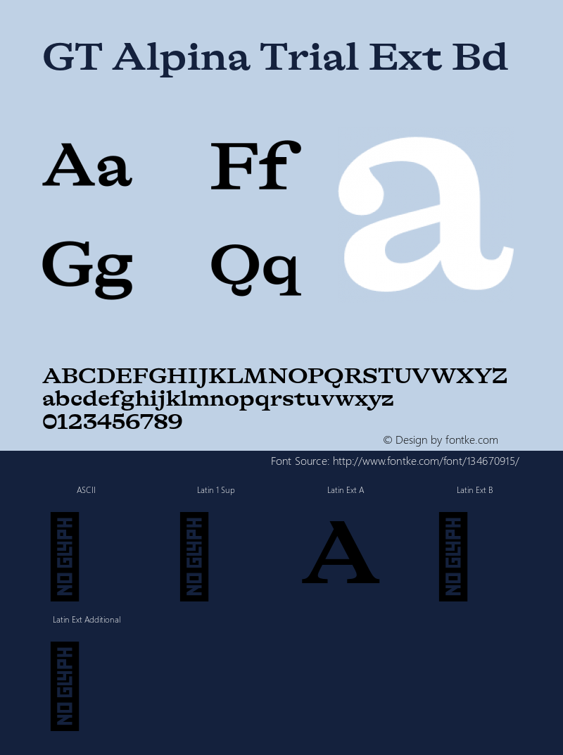 GT Alpina Trial Ext Bd Version 2.002 2020-08-03 Font Sample