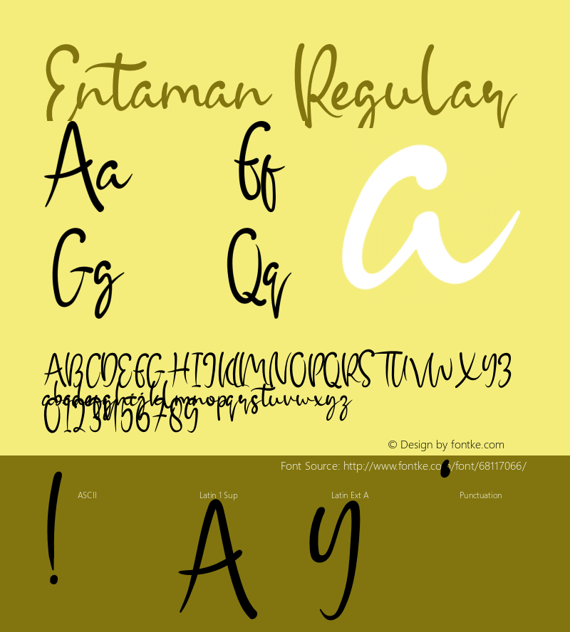 Entaman Version 1.001;Fontself Maker 3.5.1 Font Sample