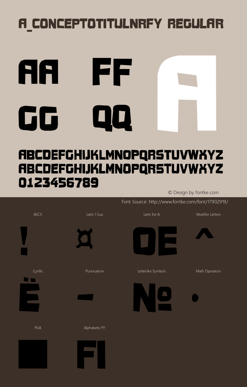 a_ConceptoTitulNrFy Regular 01.02 Font Sample