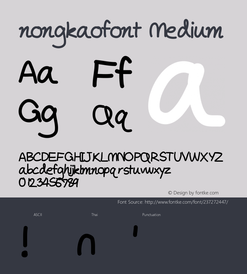 nongkaofont Version 001.000图片样张