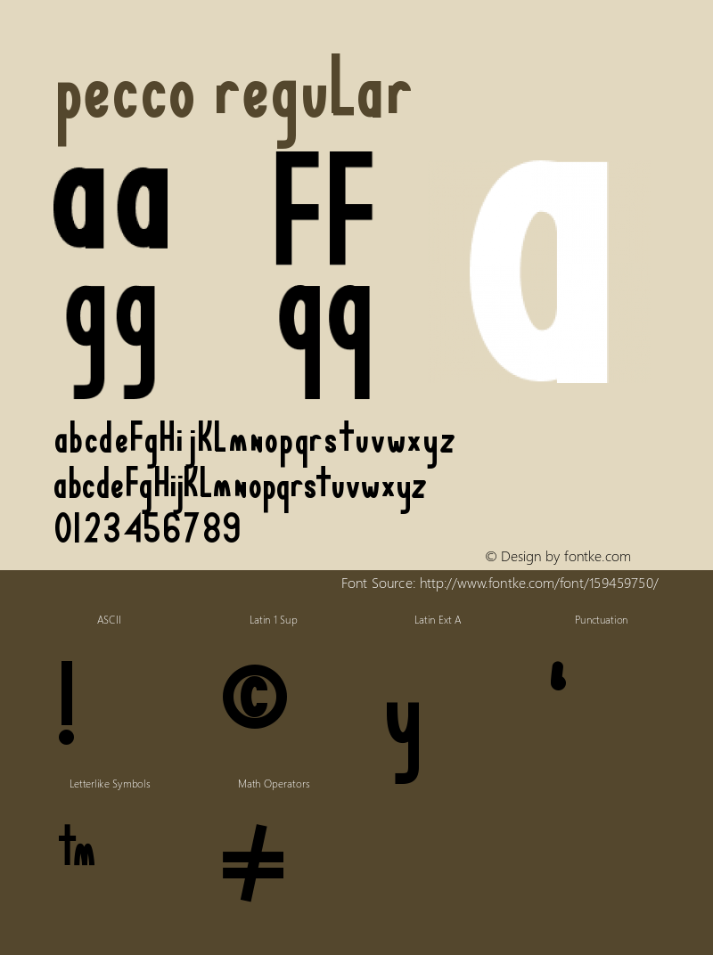 Pecco Version 1.001;Fontself Maker 3.5.1 Font Sample