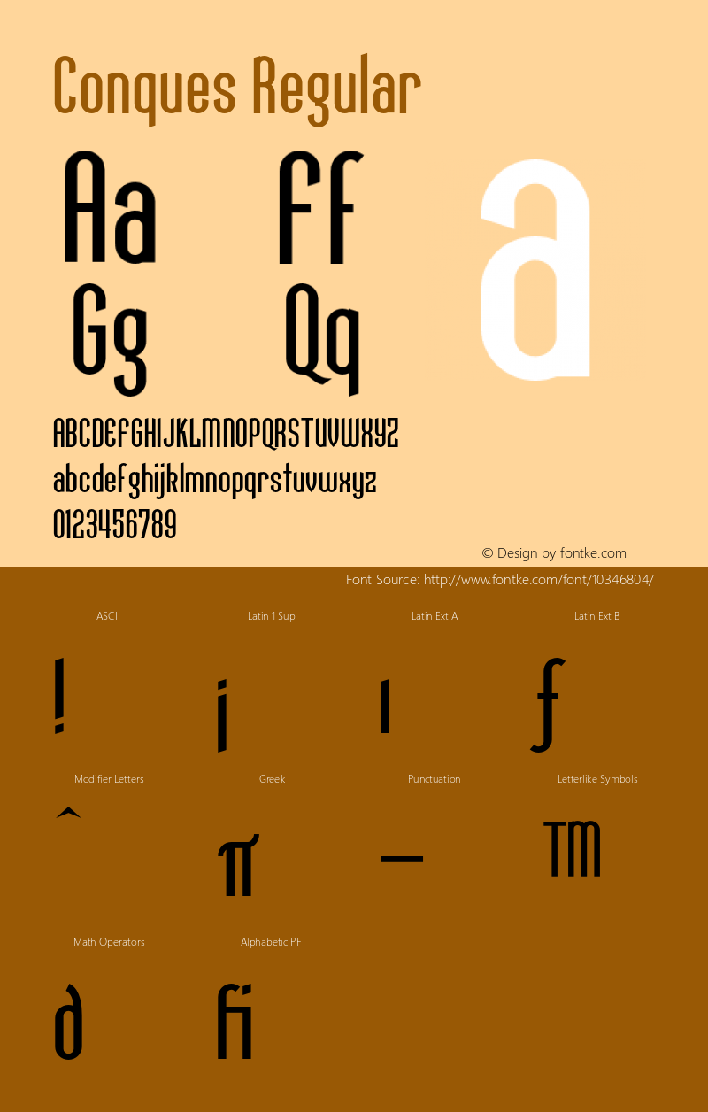 Conques Regular 001.000 Font Sample