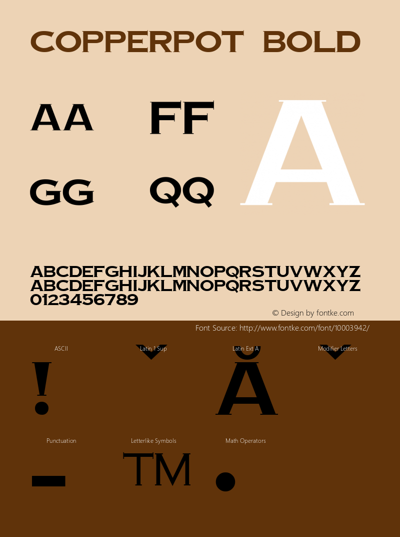 CopperPot Bold 1.0 Sat Dec 05 15:47:32 1992 Font Sample