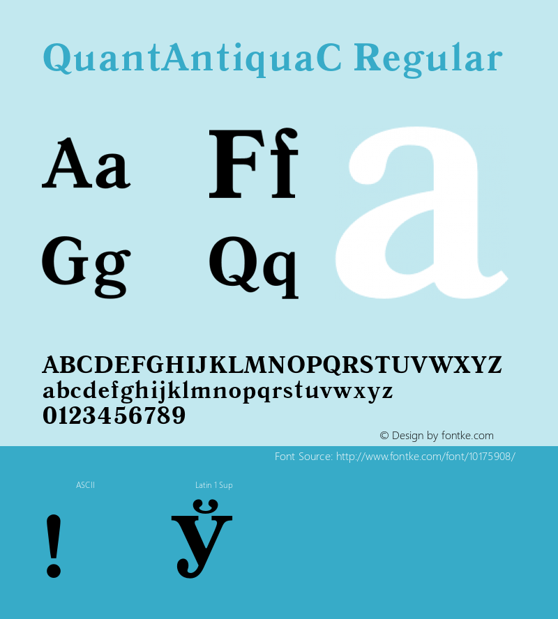 QuantAntiquaC Regular 001.000 Font Sample