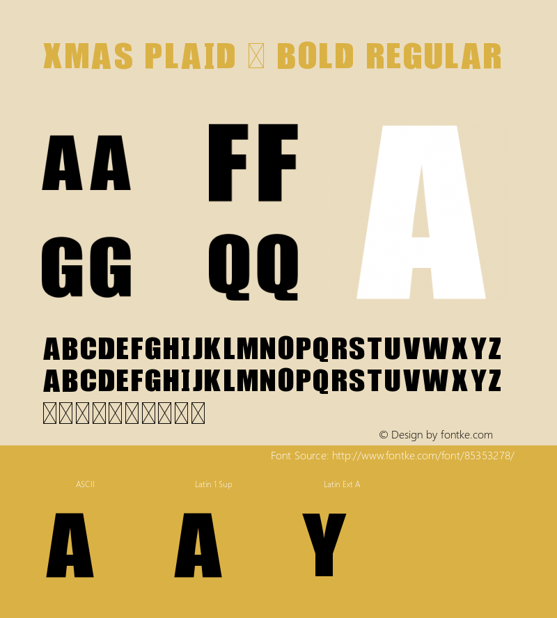 Xmas Plaid - Bold Version 1.001;Fontself Maker 3.5.4 Font Sample
