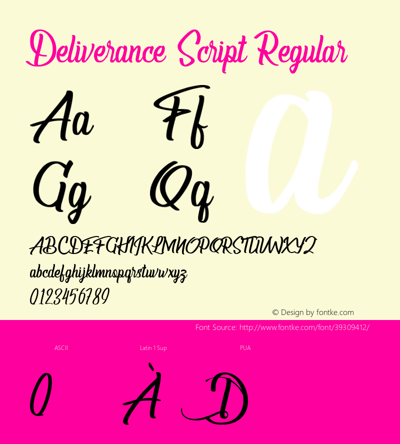 Deliverance Script Version 1.00;October 19, 2019;FontCreator 11.5.0.2422 32-bit Font Sample