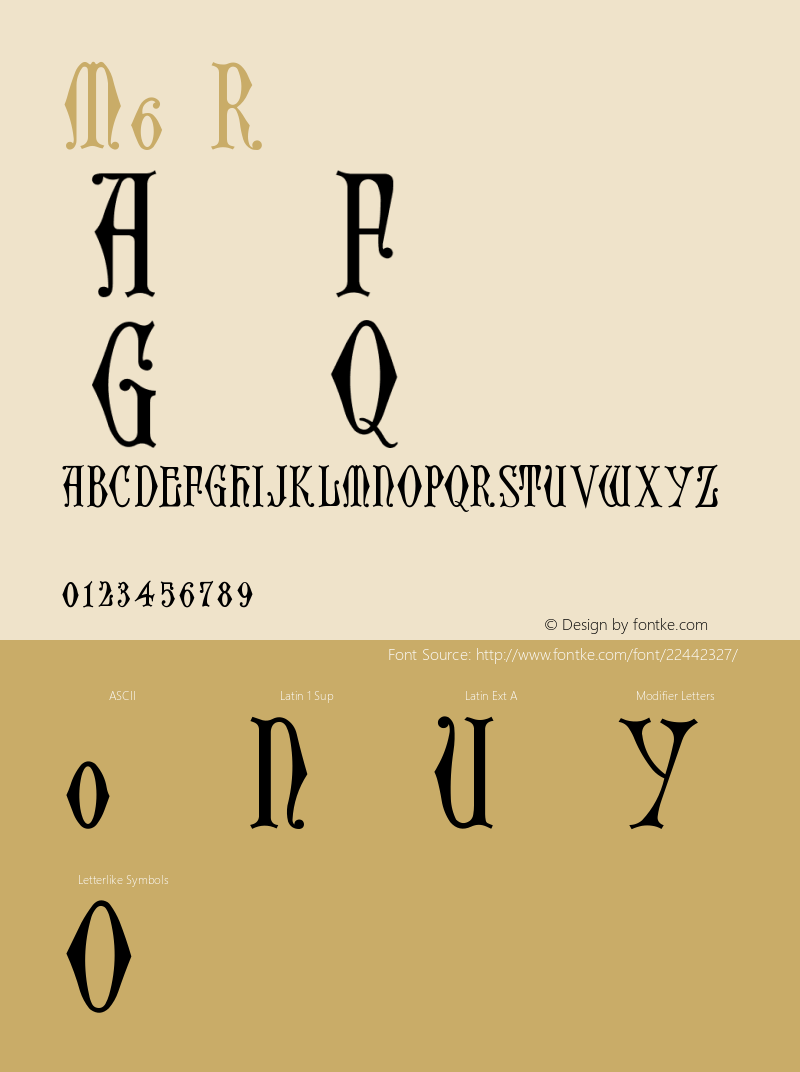 Mon_6 Regular V1.00 Font Sample