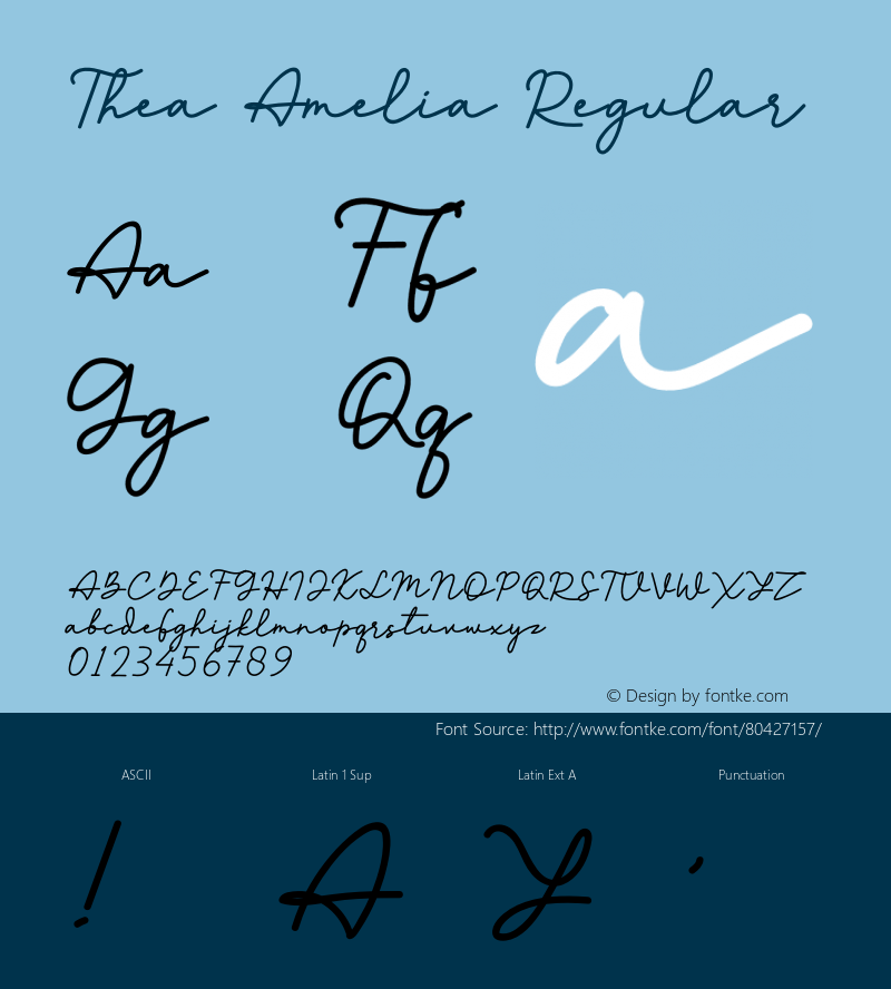 Thea Amelia Version 1.005;Fontself Maker 3.5.1 Font Sample