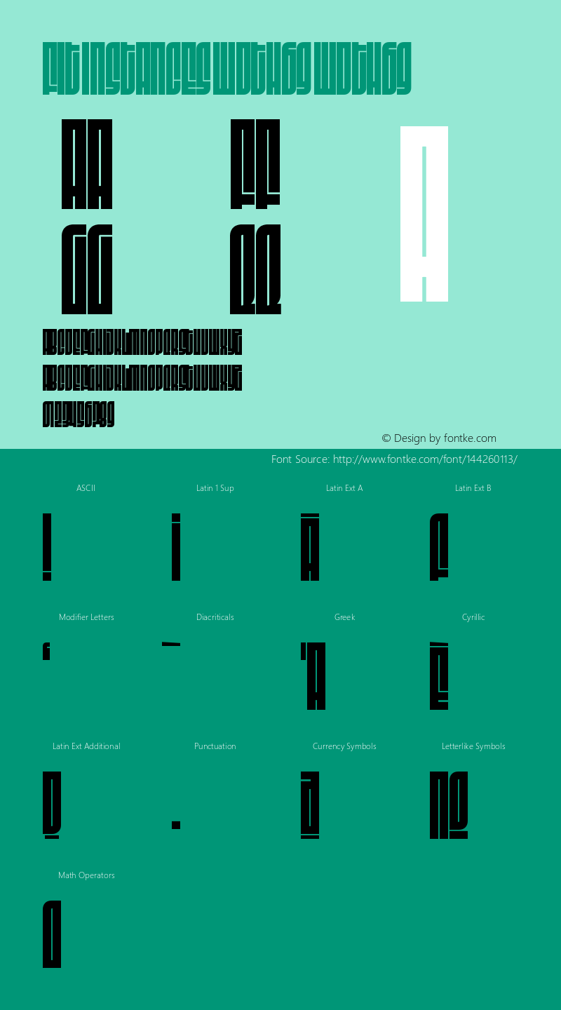 Fit Instances wdth69 Version 1.0 Font Sample