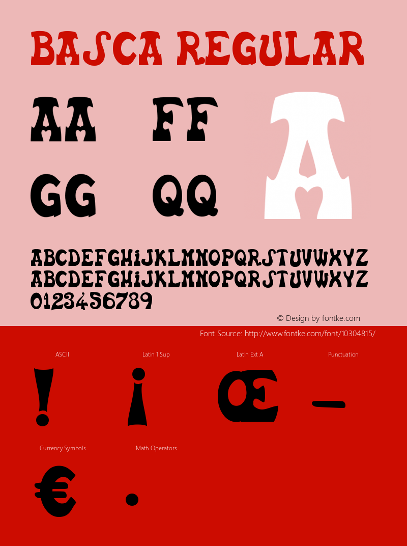 Basca Regular 1.0  (6-08-2001)     FREEWARE Font Sample