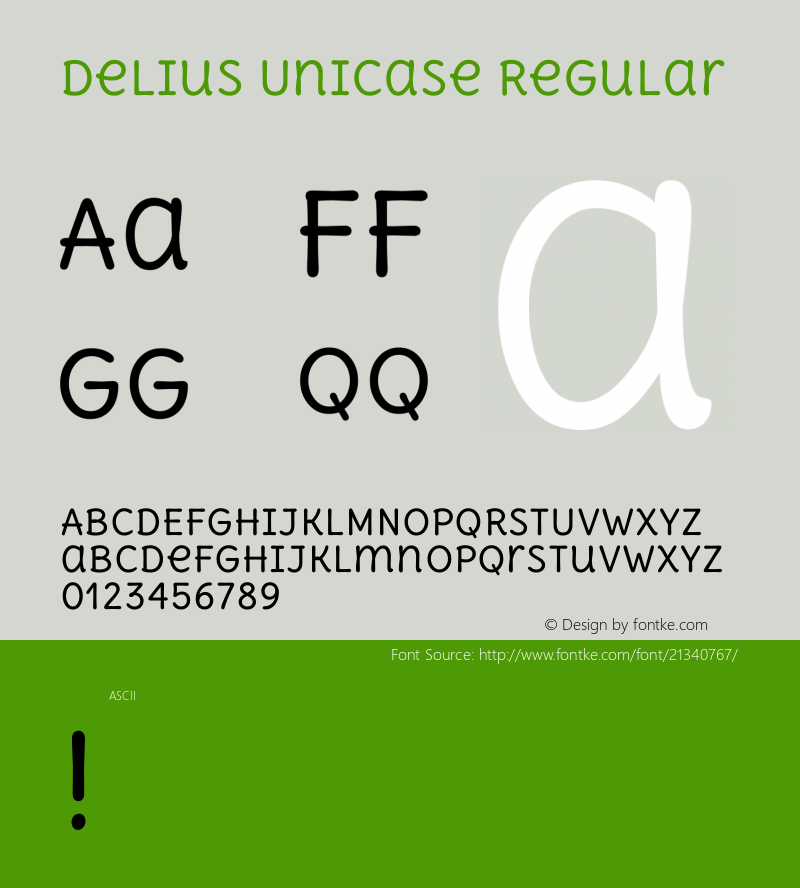 DeliusUnicase Version 1.0 Font Sample