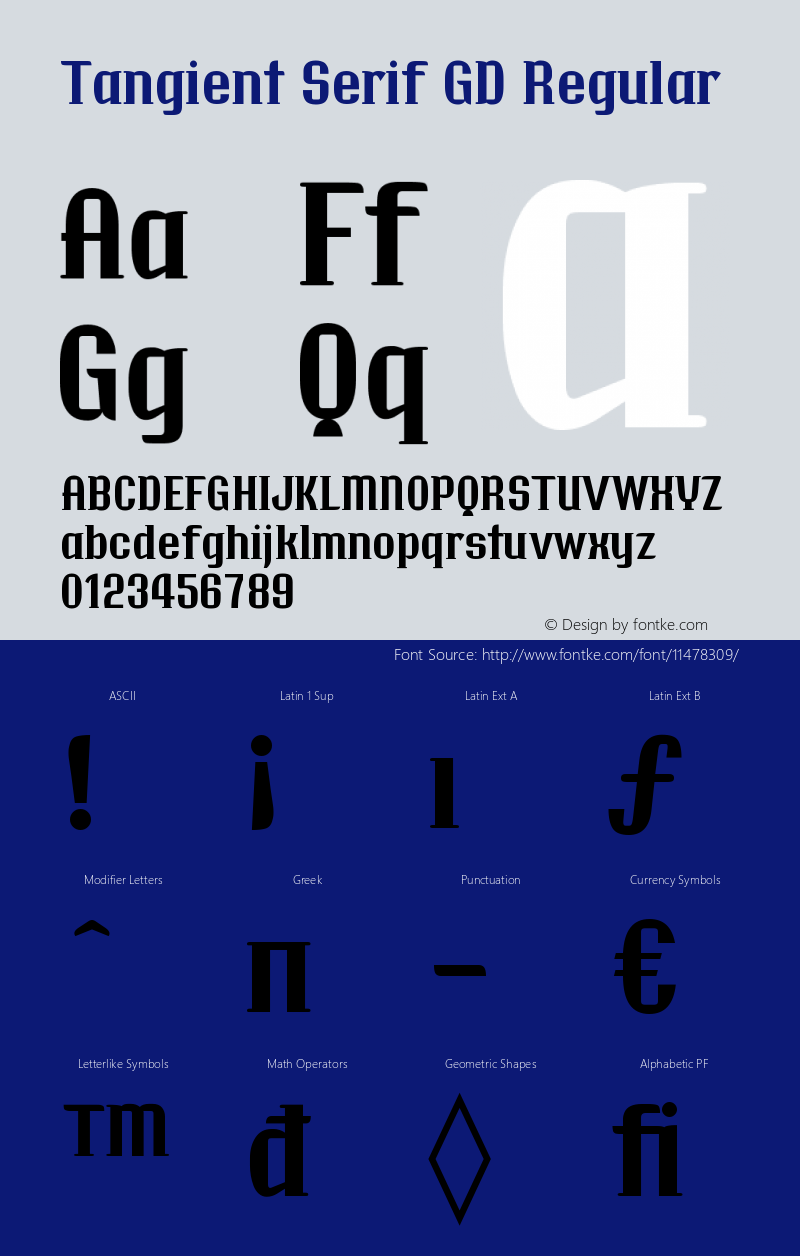 Tangient Serif GD Regular Version 002.000 Font Sample