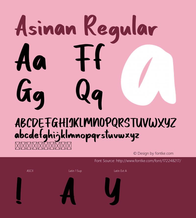 Asinan Version 1.003;Fontself Maker 3.5.4图片样张