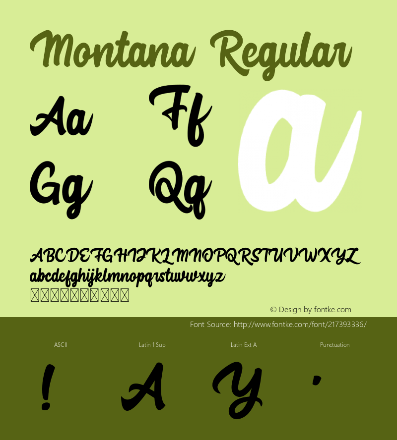 Montana Version 1.009;Fontself Maker 3.5.7图片样张