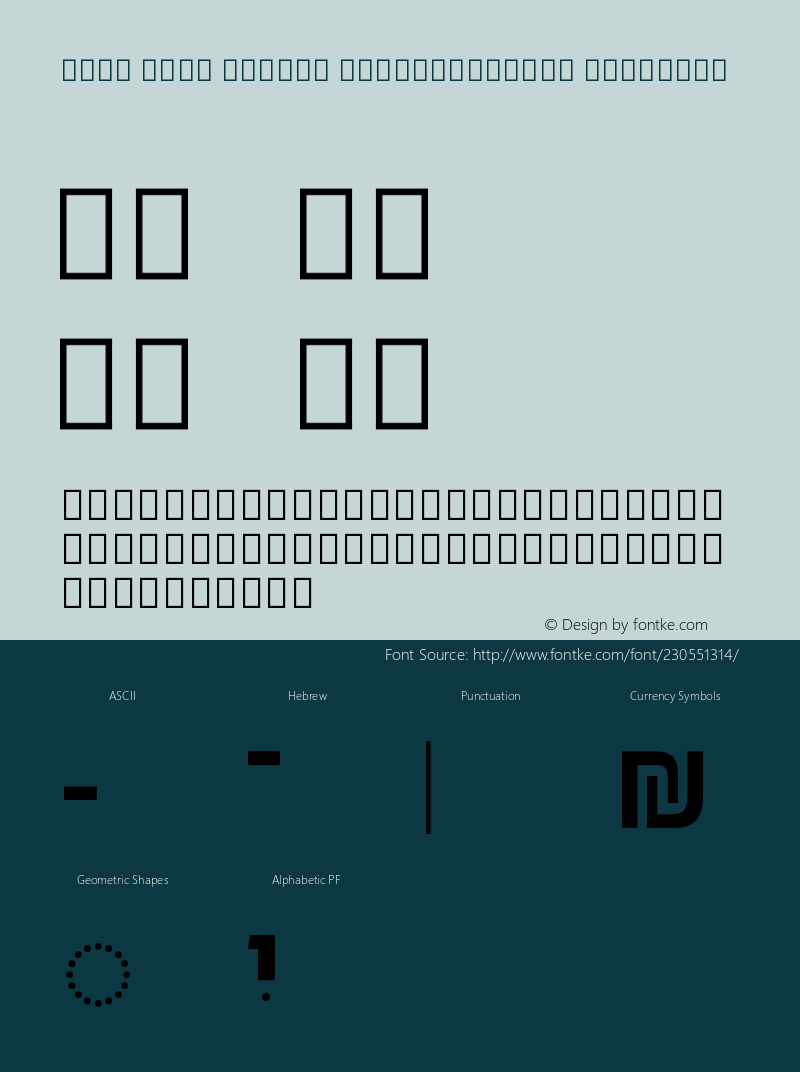 Noto Sans Hebrew SemiCondensed SemiBold Version 3.000图片样张