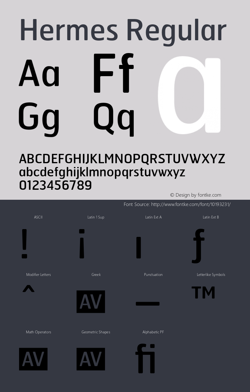 Hermes Regular 001.000 Font Sample