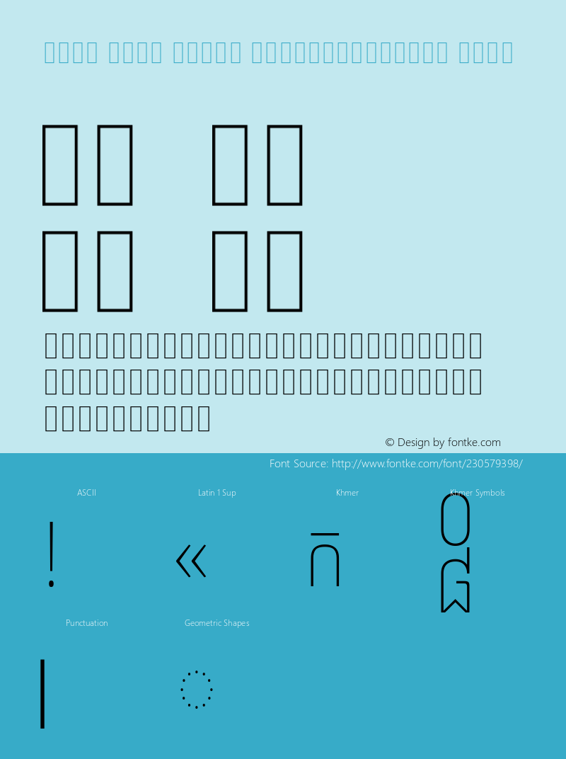 Noto Sans Khmer ExtraCondensed Thin Version 2.002; ttfautohint (v1.8) -l 8 -r 50 -G 200 -x 14 -D khmr -f none -a qsq -X 