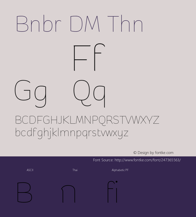 Banburi DEMO Thin Version 1.000;Glyphs 3.1.2 (3151)图片样张