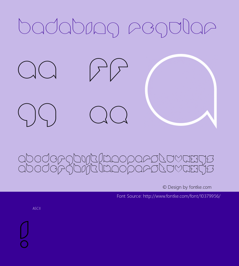 Badabing Regular 1.000 Font Sample