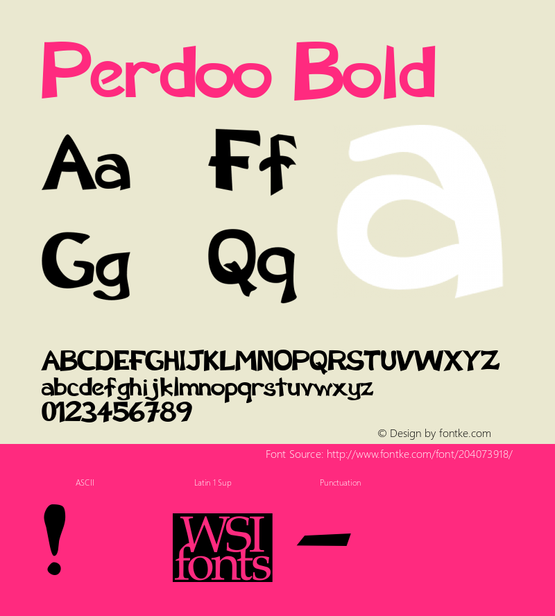 Perdoo Bold Macromedia Fontographer 4.1 7/20/96图片样张